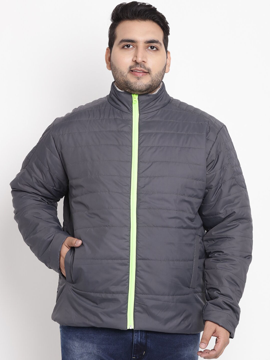 

John Pride Plus Size Puffer Jacket, Grey