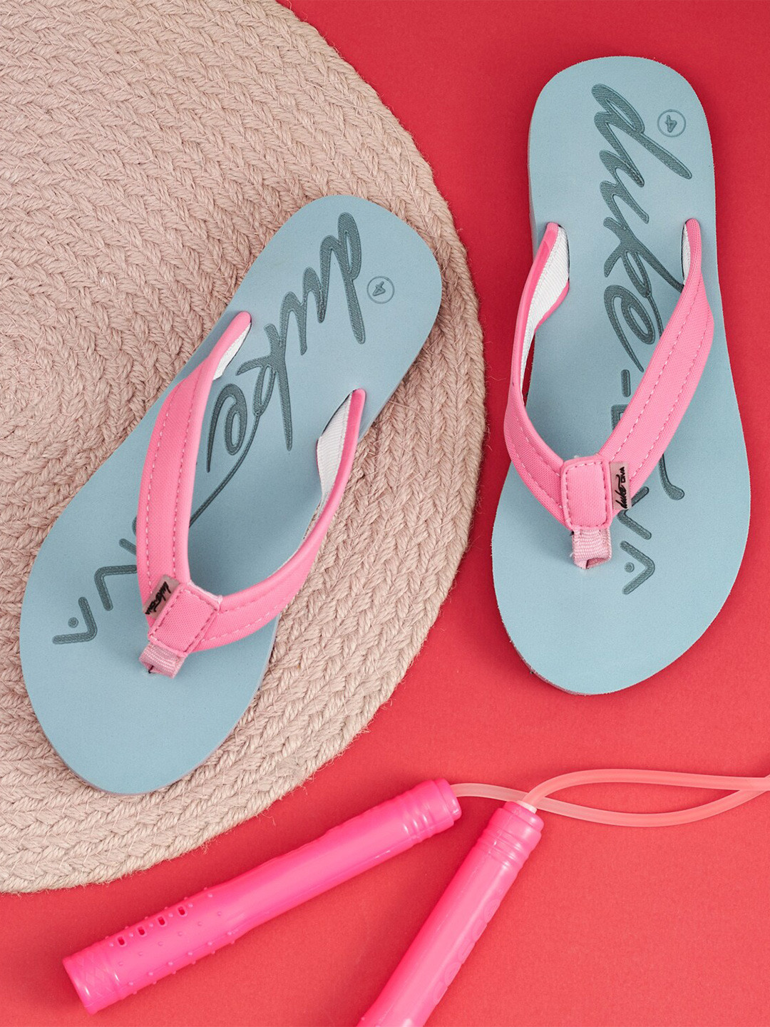

Duke Women Printed Thong Flip-Flops, Pink