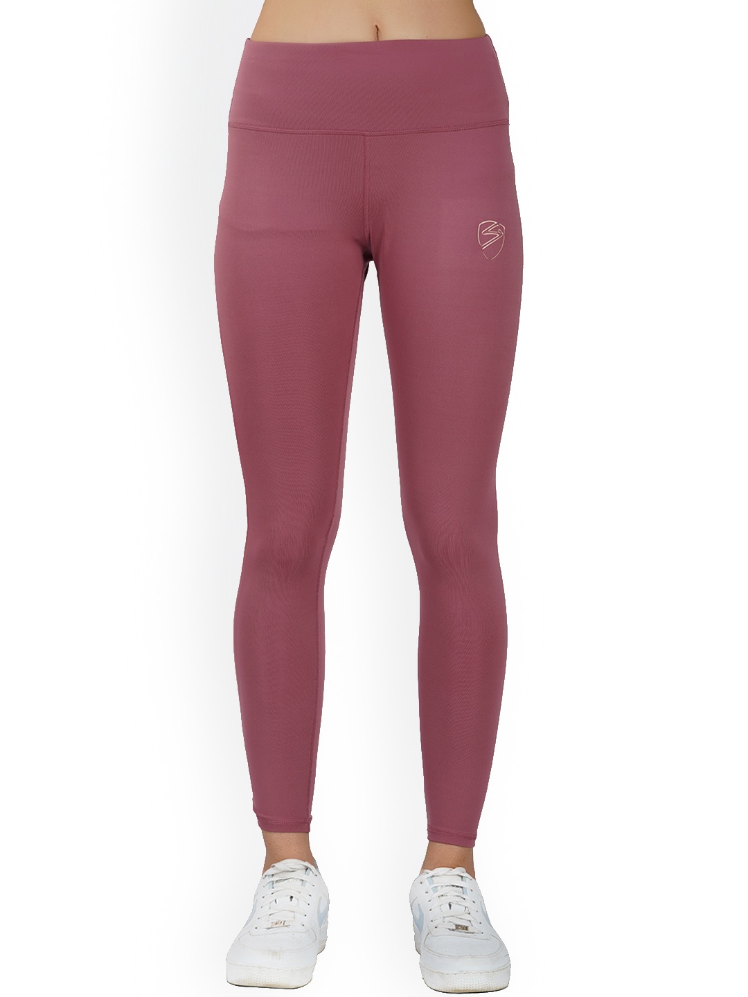 

UNPAR Women Solid Mid-Rise Regular Fit Sports Tights, Maroon