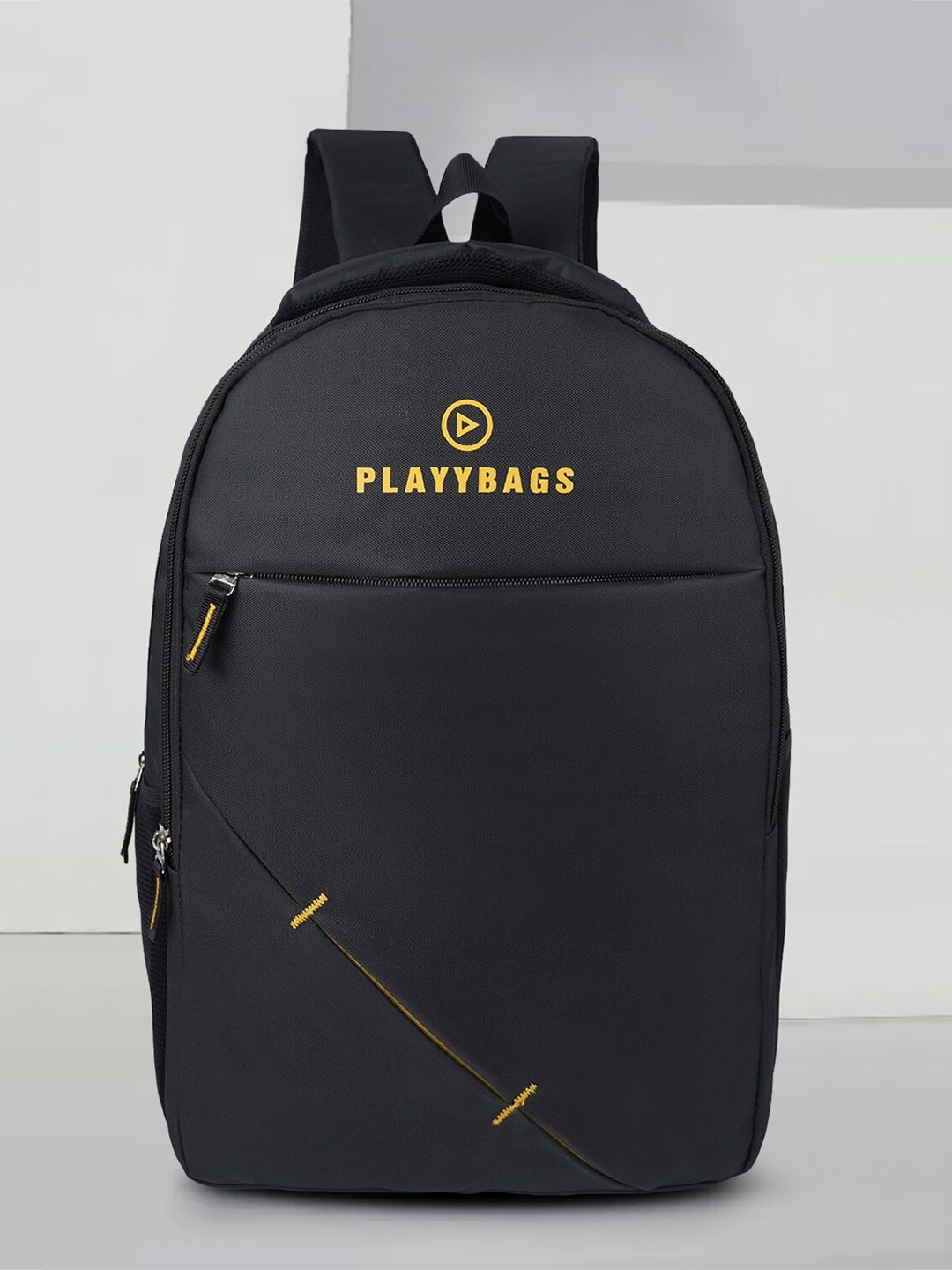 

PLAYYBAGS Unisex Brand Logo Backpack - Laptop Up To 15 Inch, Black