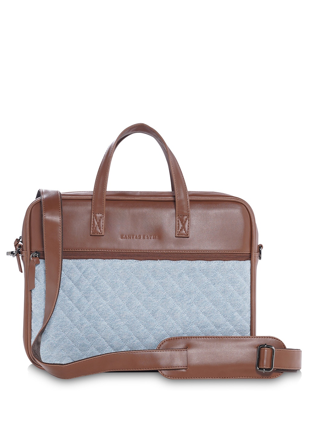 

Kanvas Katha Unisex Textured Laptop Bag, Tan