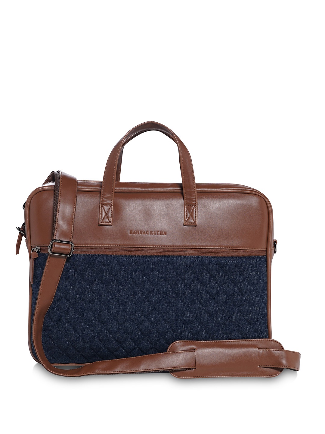 

Kanvas Katha Unisex Textured Laptop Bag Up to 14 inch, Tan