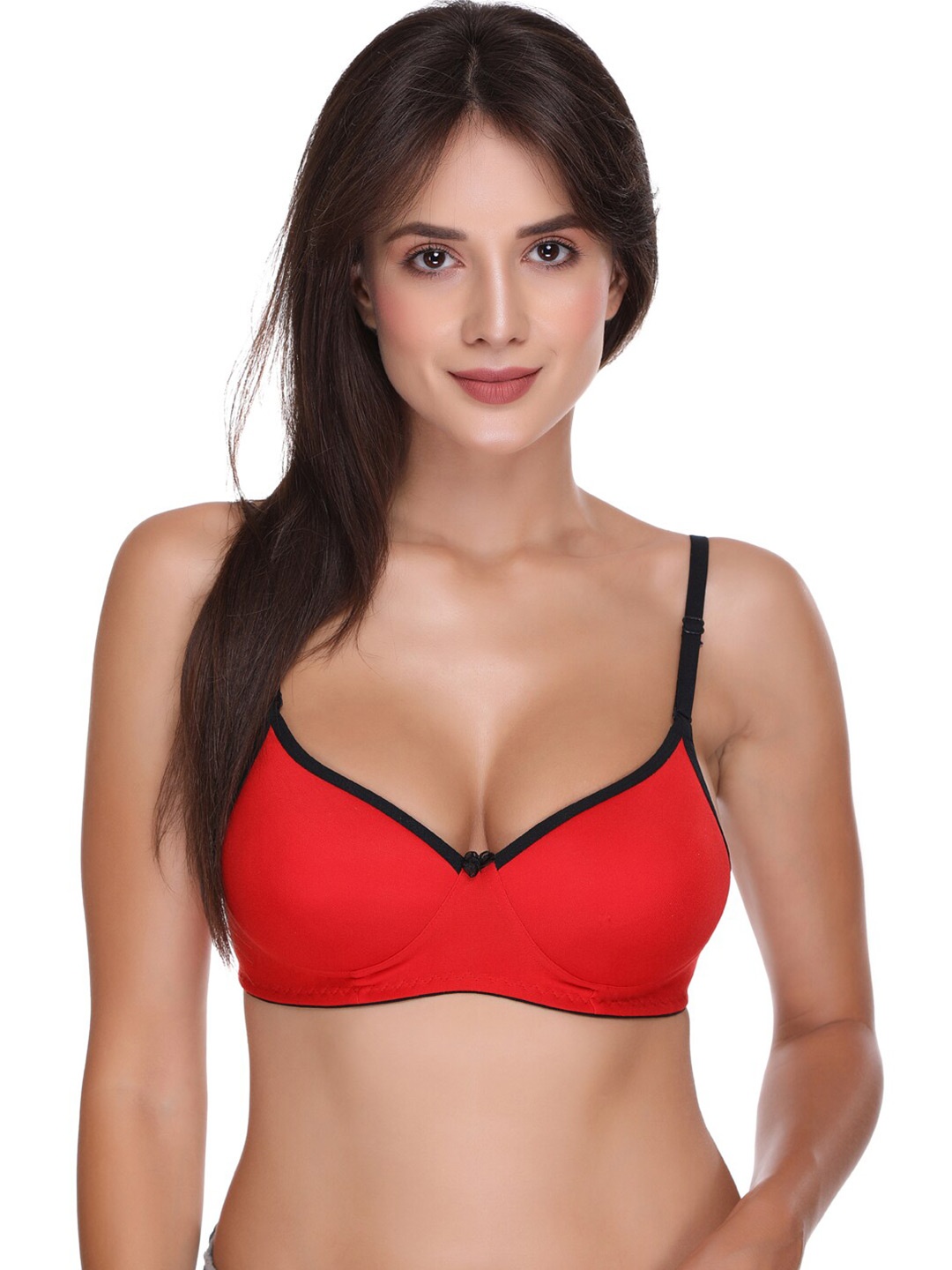 

SONA Medium Coverage All Day Comfort Cotton T-Shirt Bra, Red