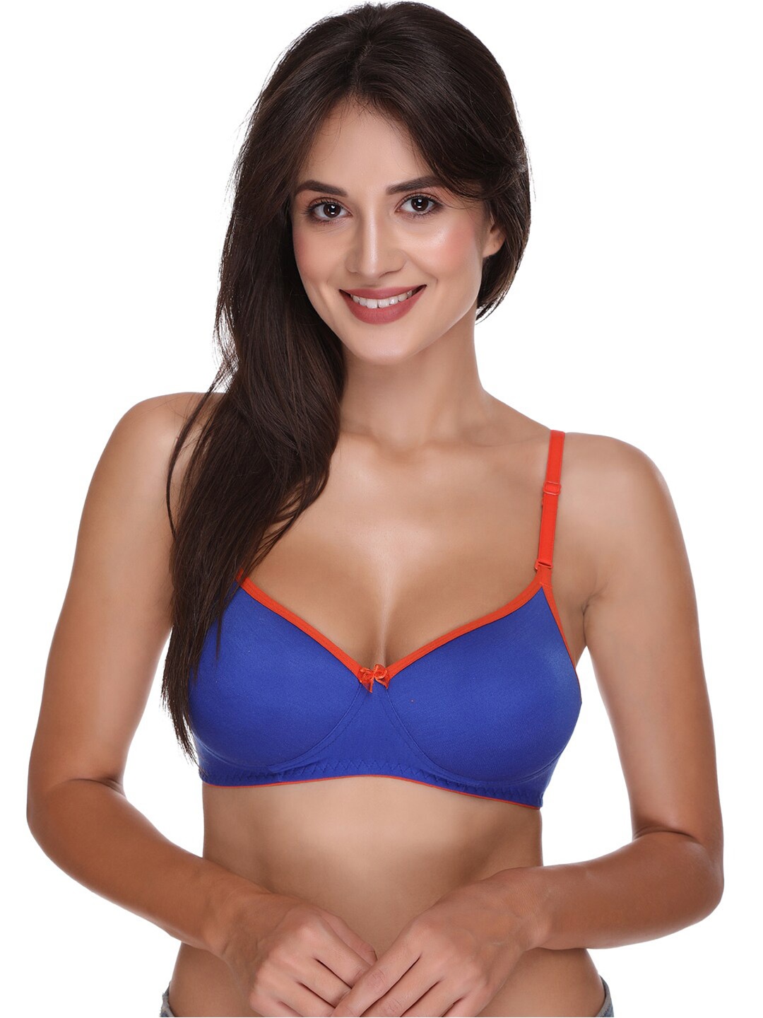 

SONA Medium Coverage All Day Comfort Cotton T-Shirt Bra, Blue