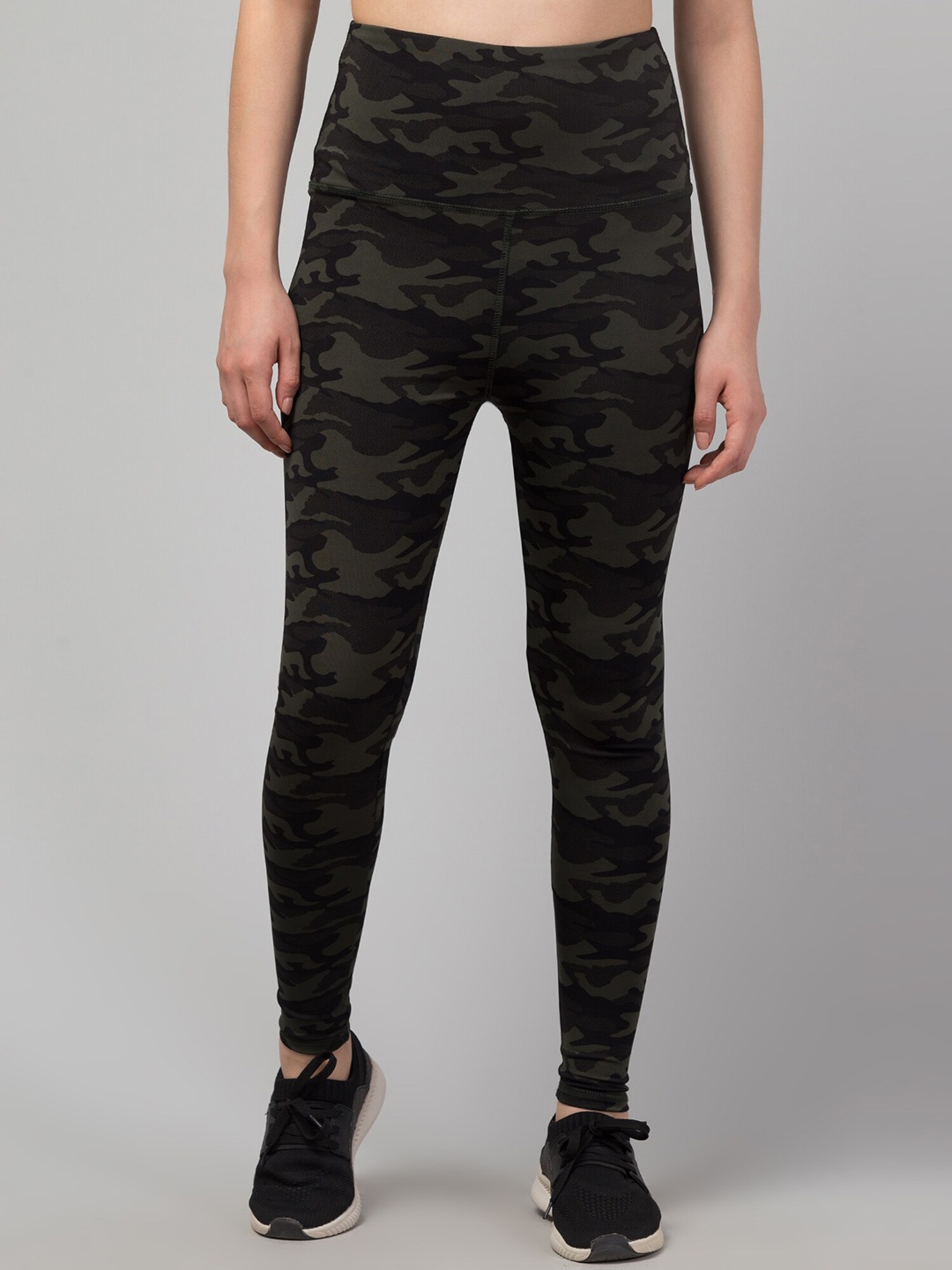 

Apraa & Parma Women Printed Rapid-Dry Sports Tights, Black