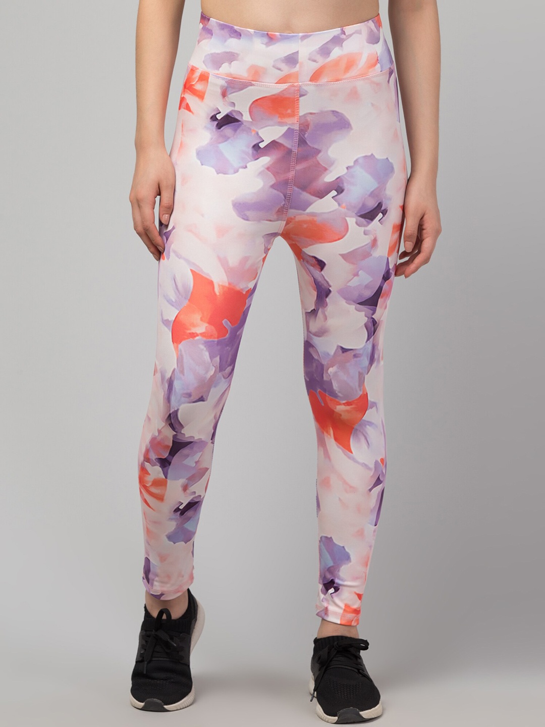 

Apraa & Parma Printed Rapid Dry Sports Tights, White