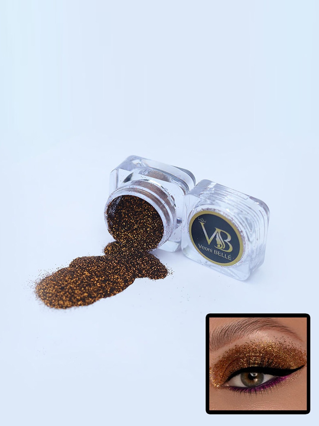 

Veoni BELLE Set of 3 Professional Cosmetics Glitter Eyeshadow - 5g each, Multi