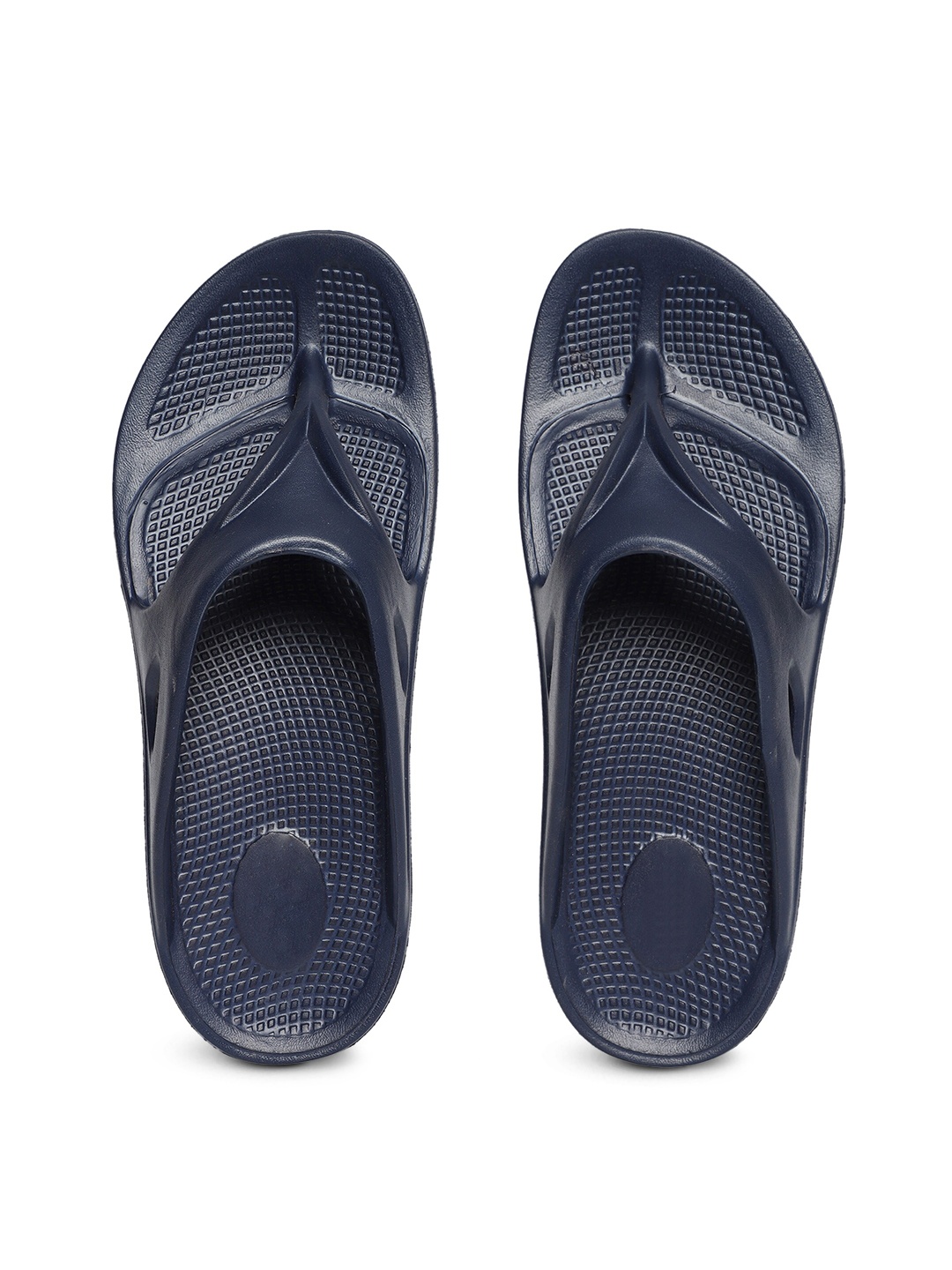 

MOZAFIA Men Rubber Thong Flip-Flops, Navy blue