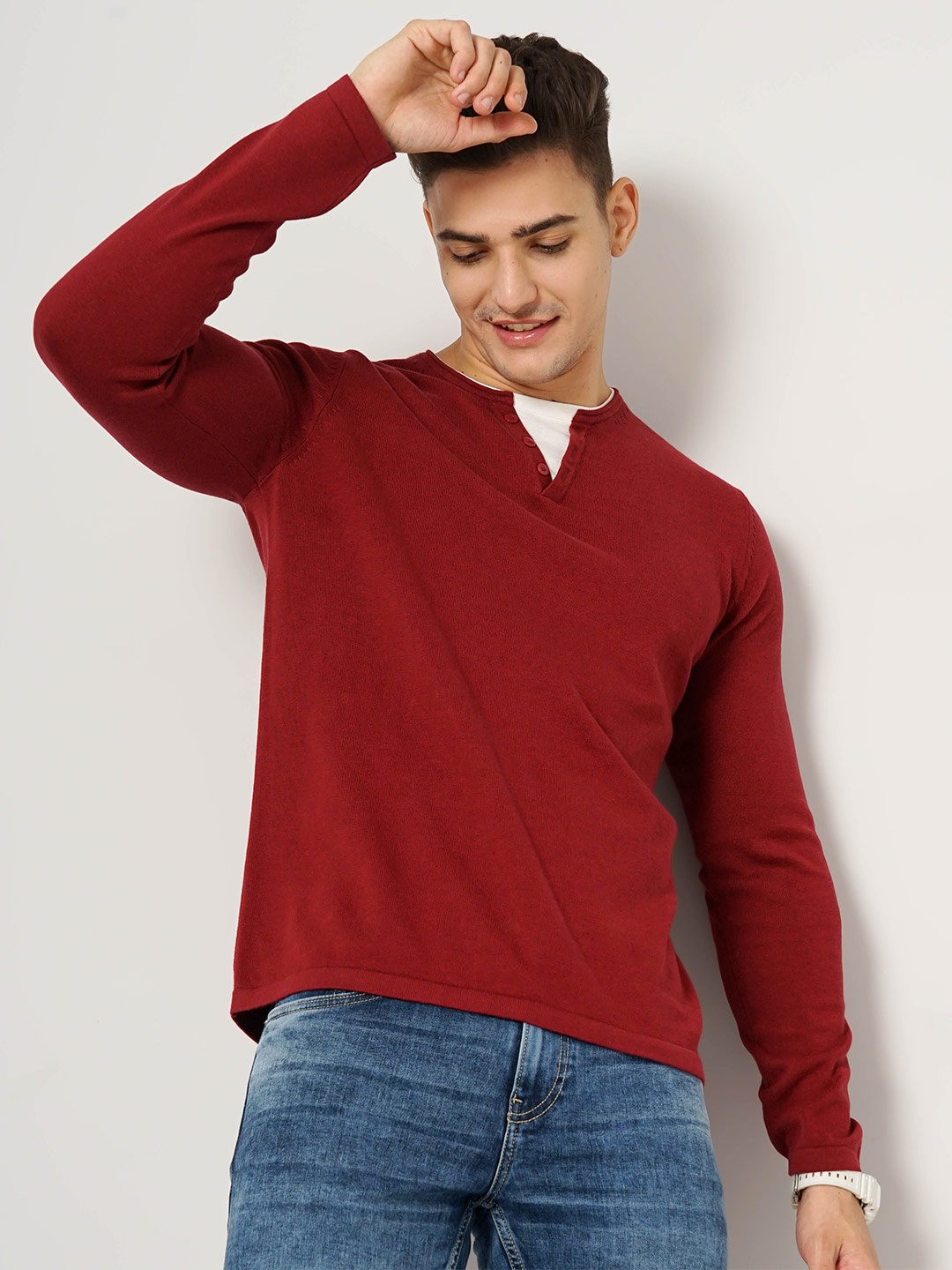 

Celio Cotton Pullover Sweatshirt, Maroon