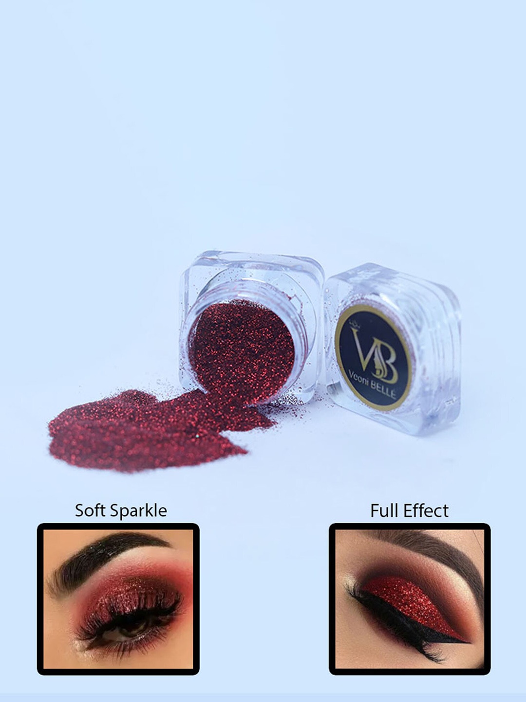 

Veoni BELLE Set of 3 Professional Cosmetics Eyeshadow- 5g Each - Red-Turquoise-Frozen Pink