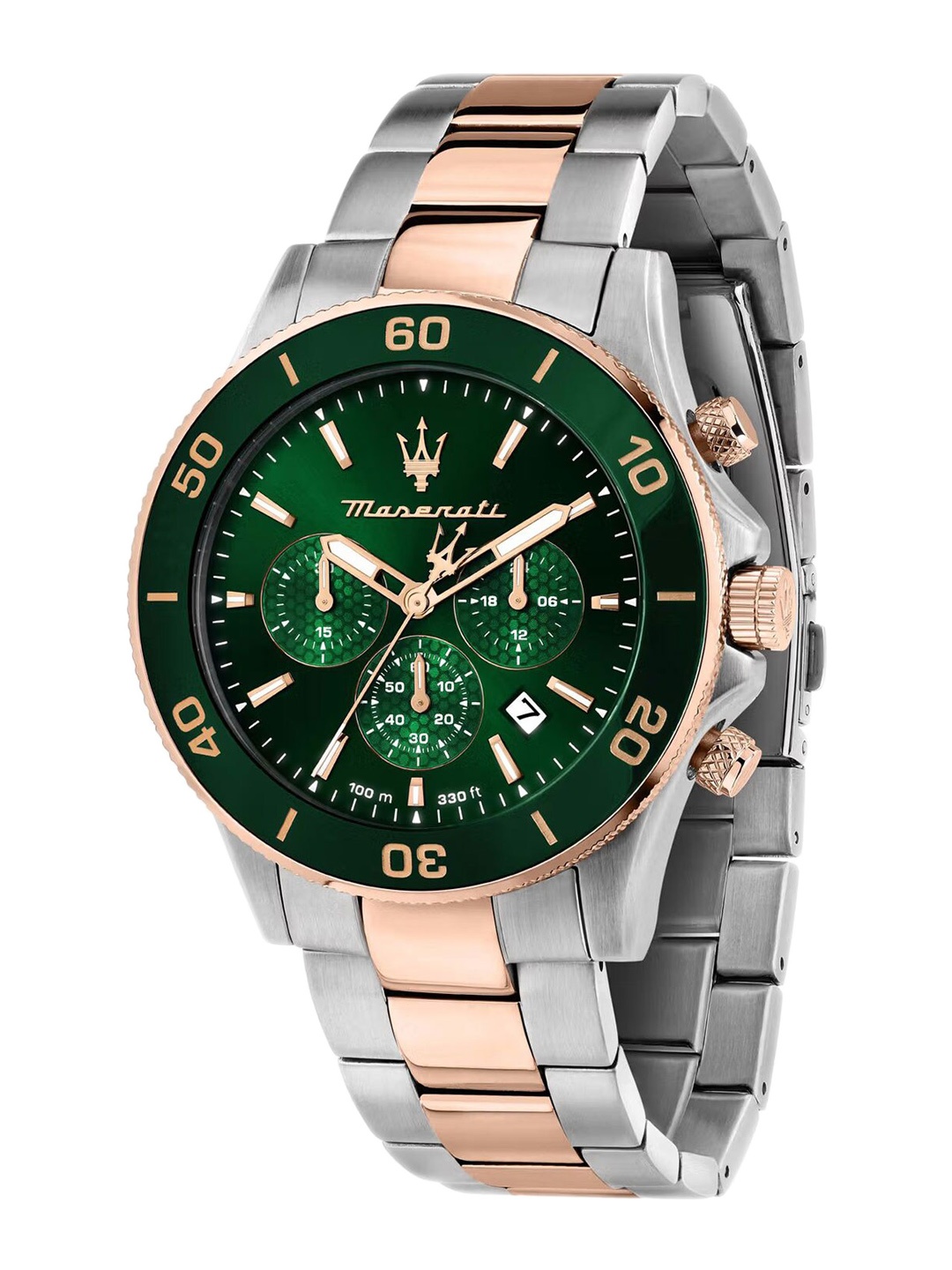 

Maserati Men Water Resistance Stainless Steel Chronograph Analogue Watch R8873600004, Green