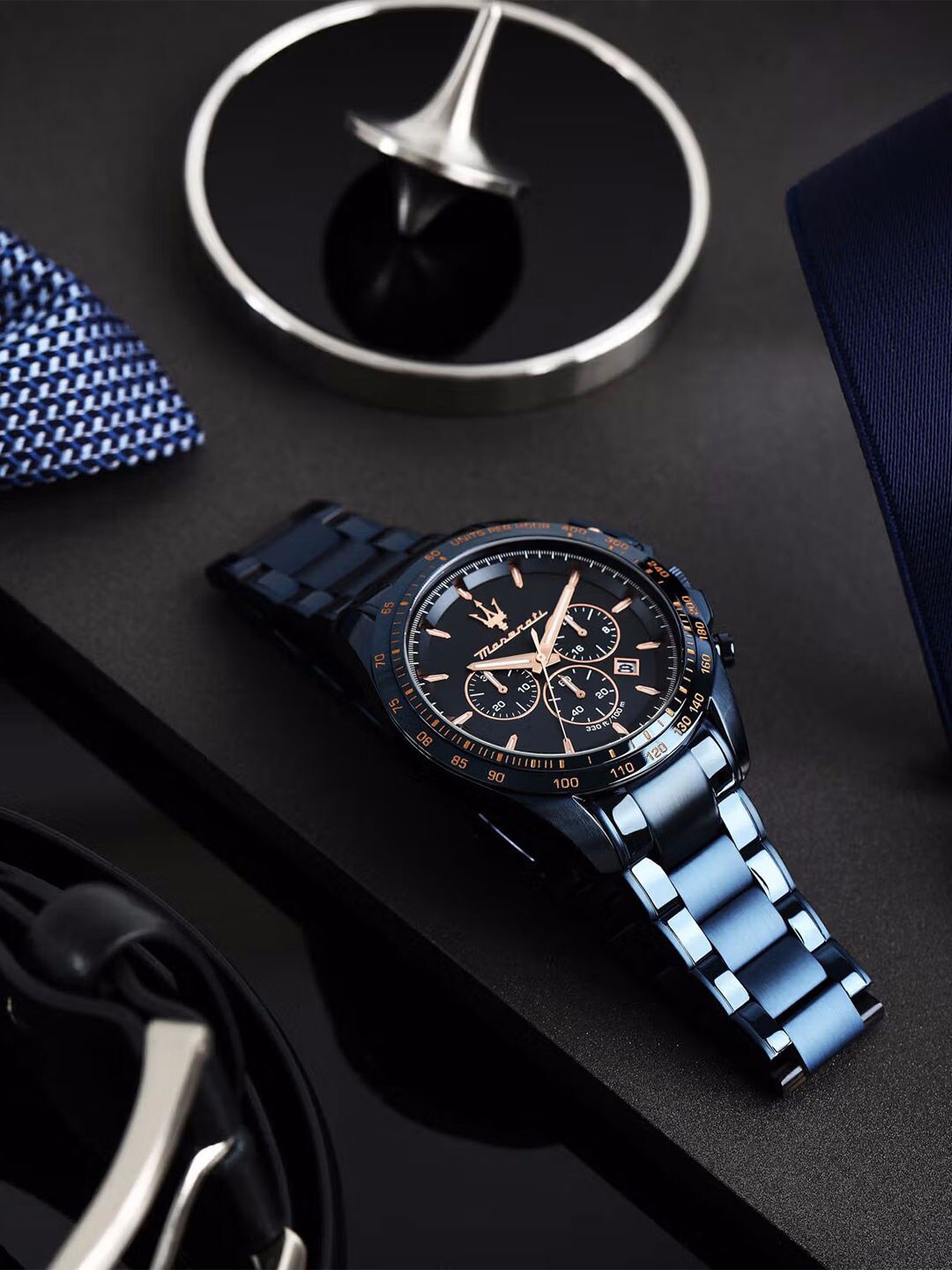 

Maserati Men Water Resistance Stainless Steel Chronograph Analogue Watch R8873612054, Blue