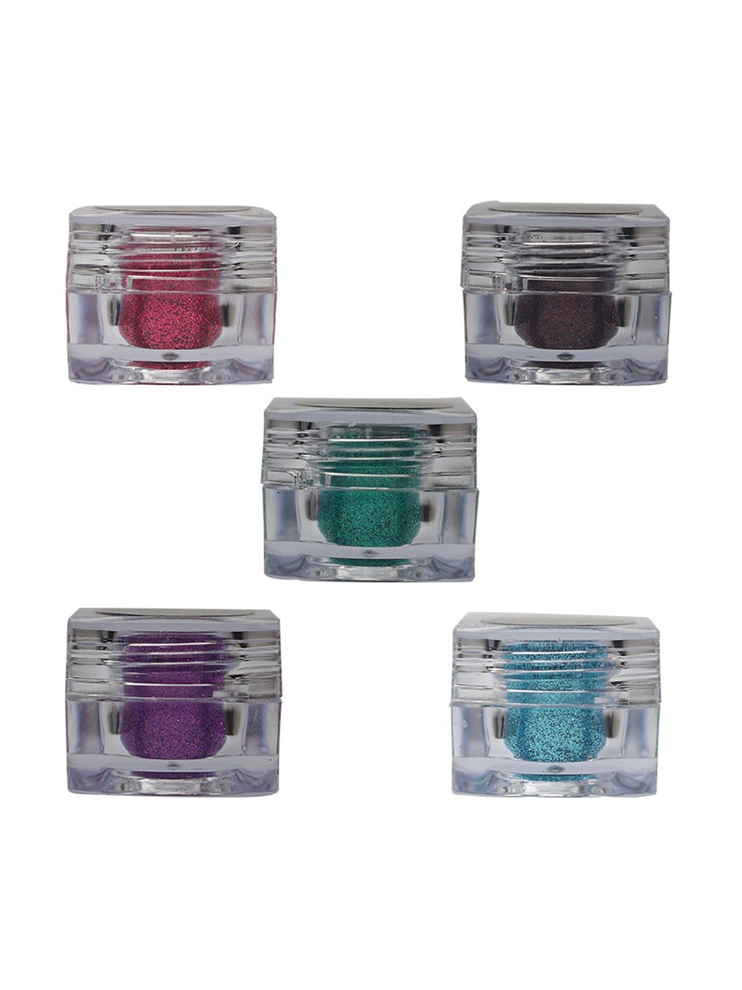 

Veoni BELLE Set of 5 Holographic Ultra Fine Iridescent Laser Glitter Eyeshadow - 5 g each, Multi