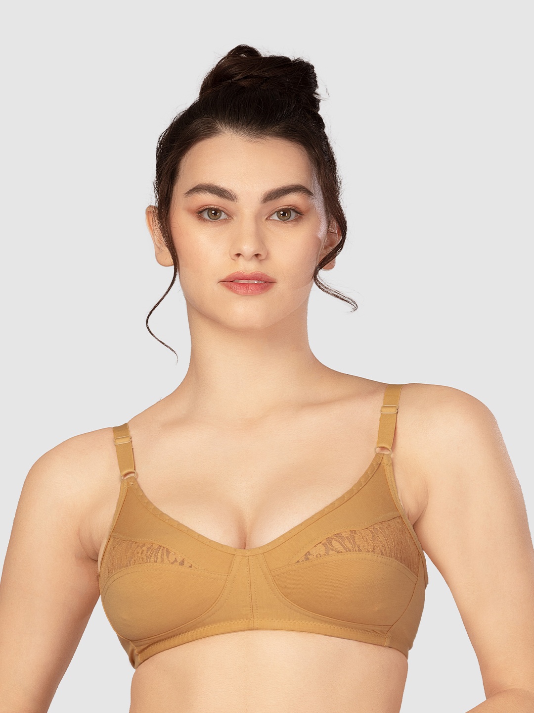 

Lovable Non Padded Non-Wired Cotton Everyday Bra With All Day Comfort, Beige