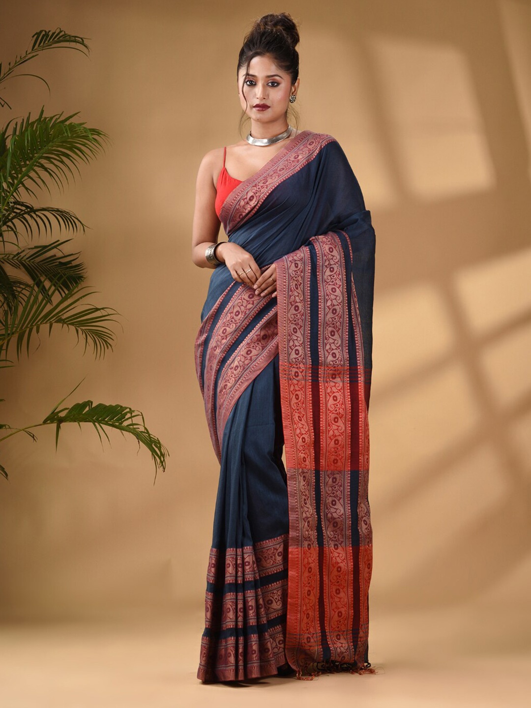 

Arhi Zari Pure Cotton Saree, Grey