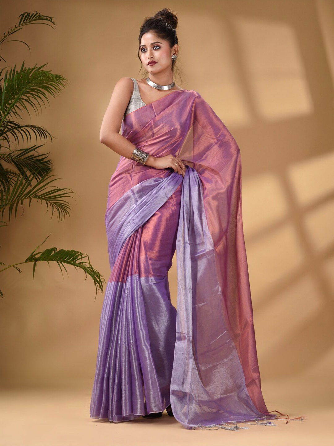 

Arhi Zari Tissue Saree, Purple