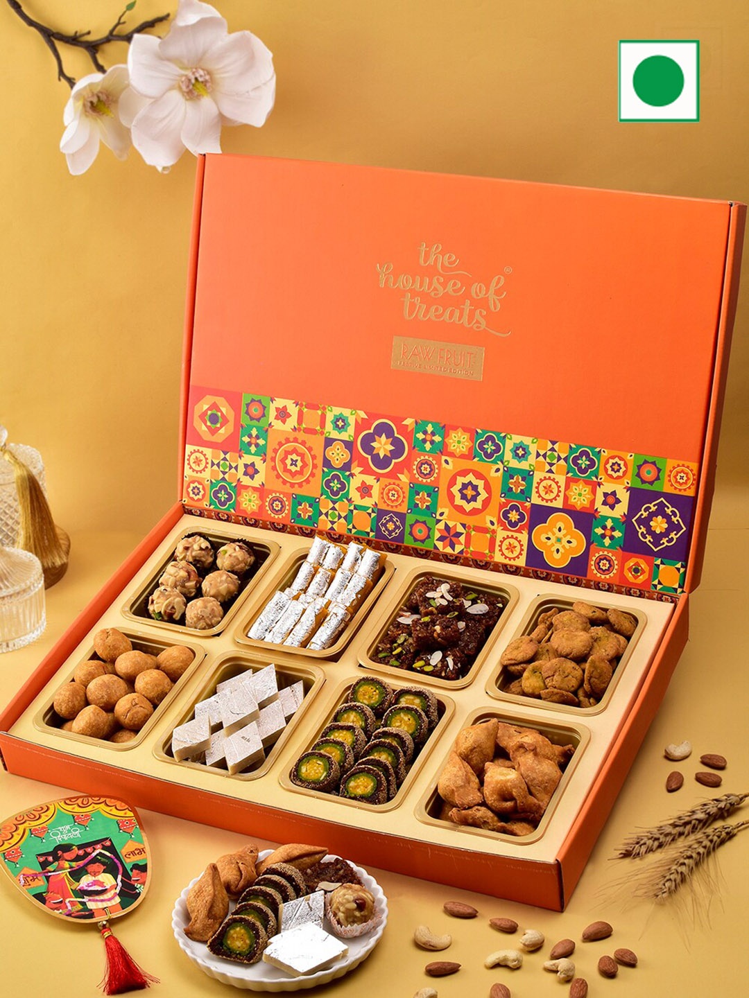 

RawFruit Diwali Sweets Assorted Hamper-200 ms Each, Yellow