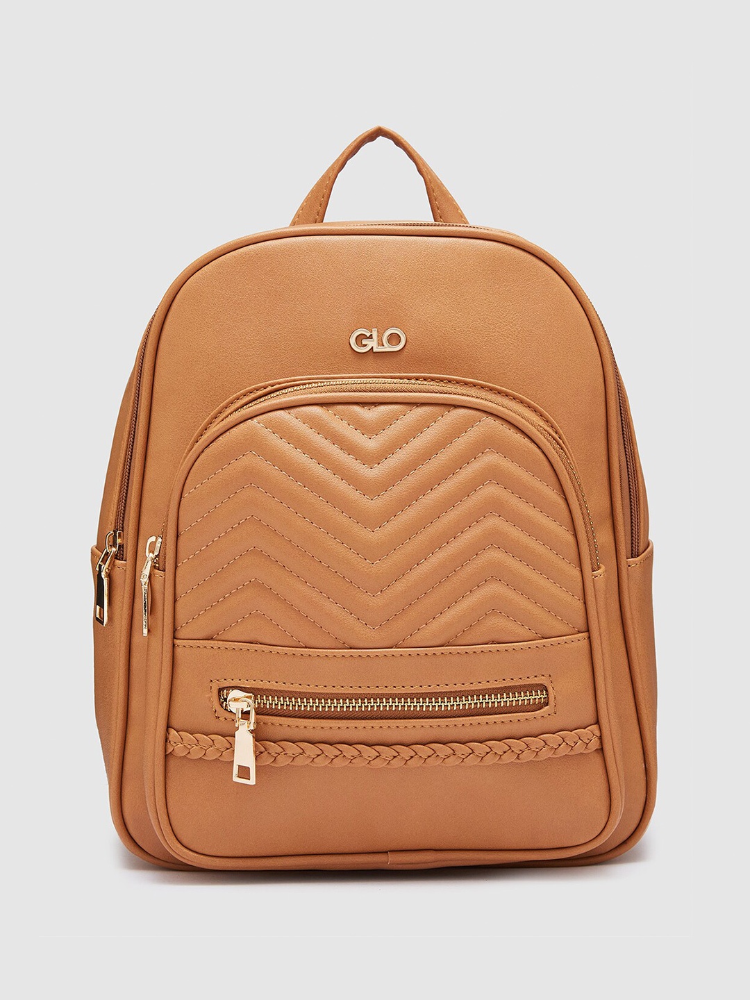 

Globus Women Tan Textured Smart Casual Backpack