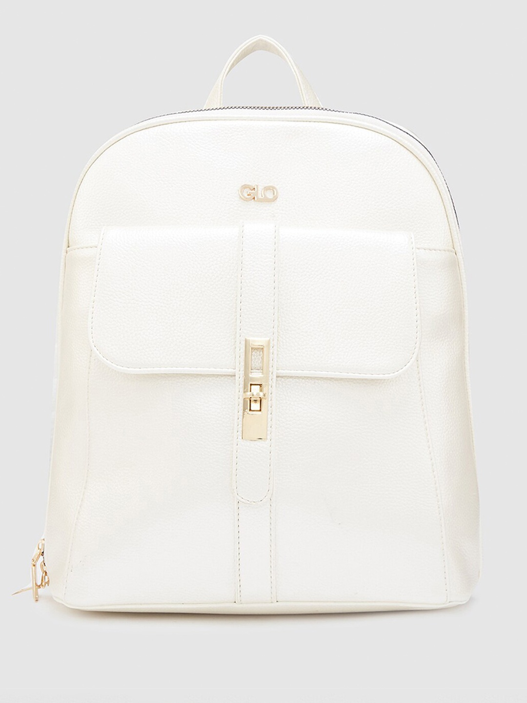 

Globus Women Ivory Solid Smart Casual Backpack, Off white