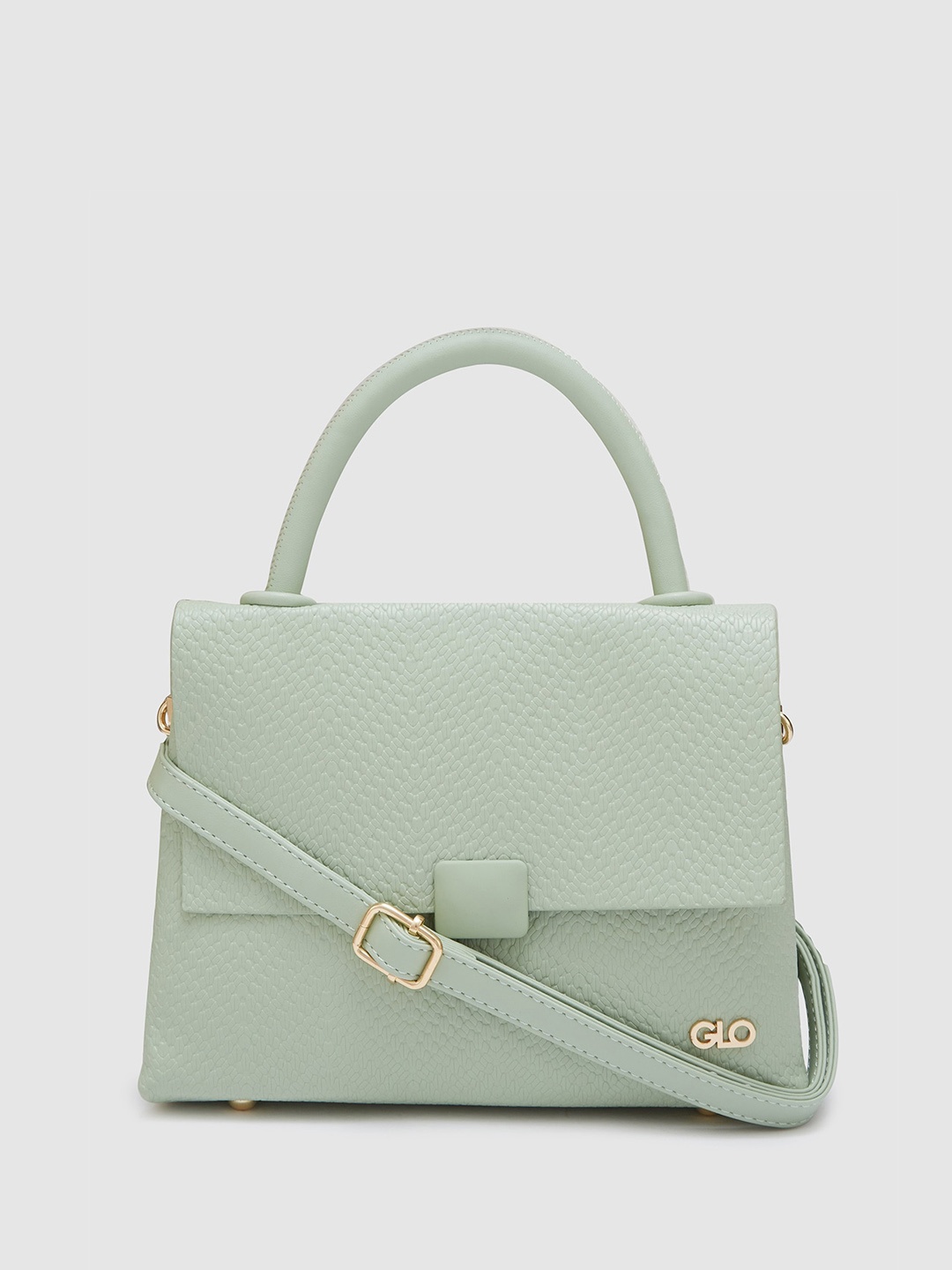 

Globus Women Mint Green Textured Casual Handheld Bag