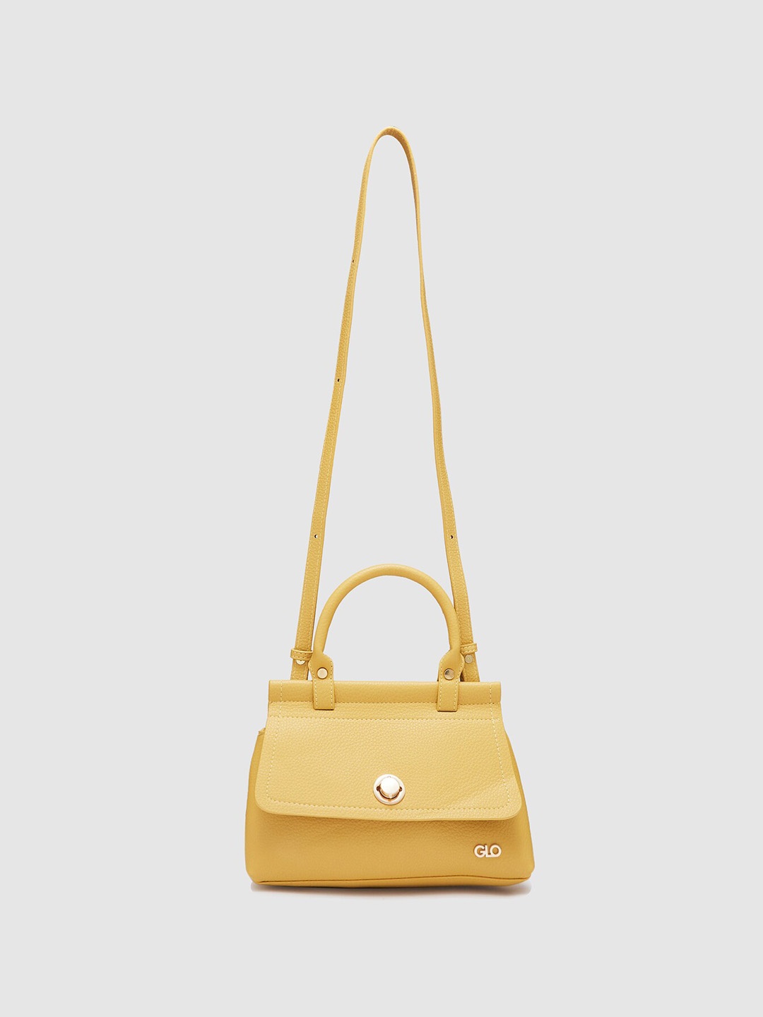 

Globus Women Mustard Textured Casual Handheld Bag