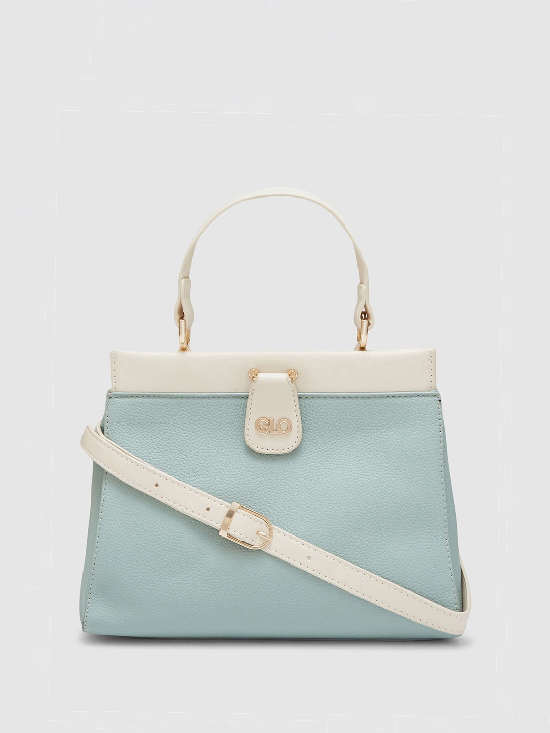 

Globus Women Mint Green Colourblocked Casual Handheld Bag