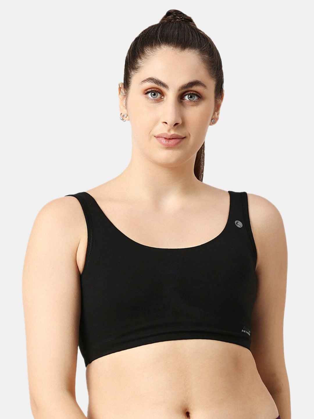 

Lovable Sport Full Coverage Removable Padding Workout Bra- All Day Comfort, Black