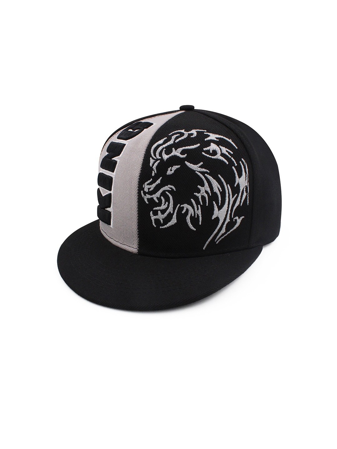 

JENNA Men Embroidered Snapback Cap, Black