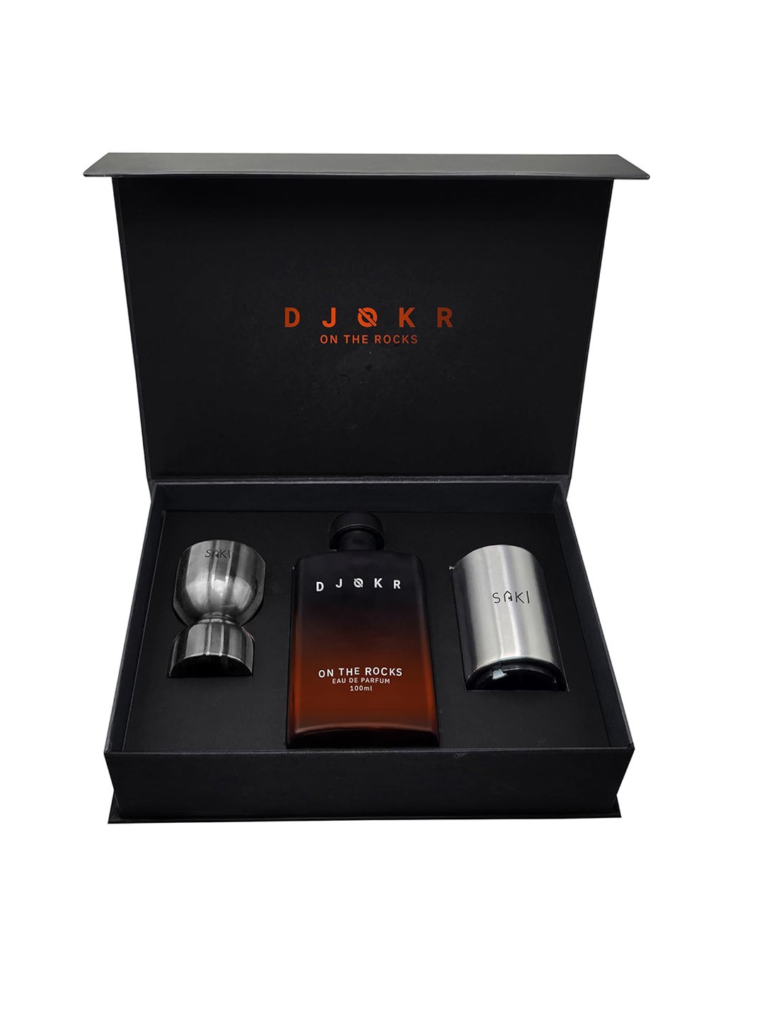 

DJOKR Men On The Rocks Eau De Parfum 100ml With Peg Measurer & Beer Bottle Opener, Brown