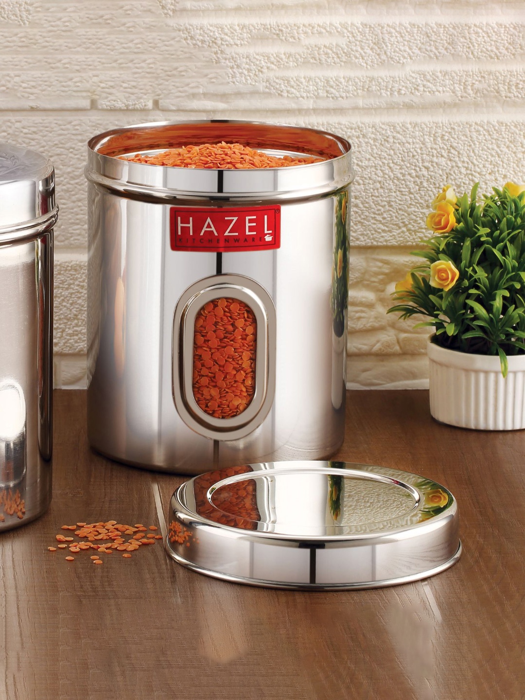 

HAZEL Stainless Steel Air Tight Canister 2.85 L, Silver