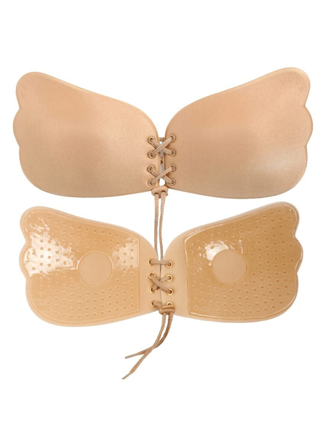 

VAGHBHATT Half Coverage Lightly Padded Strapless Push-Up Bra With All Day Comfort, Beige