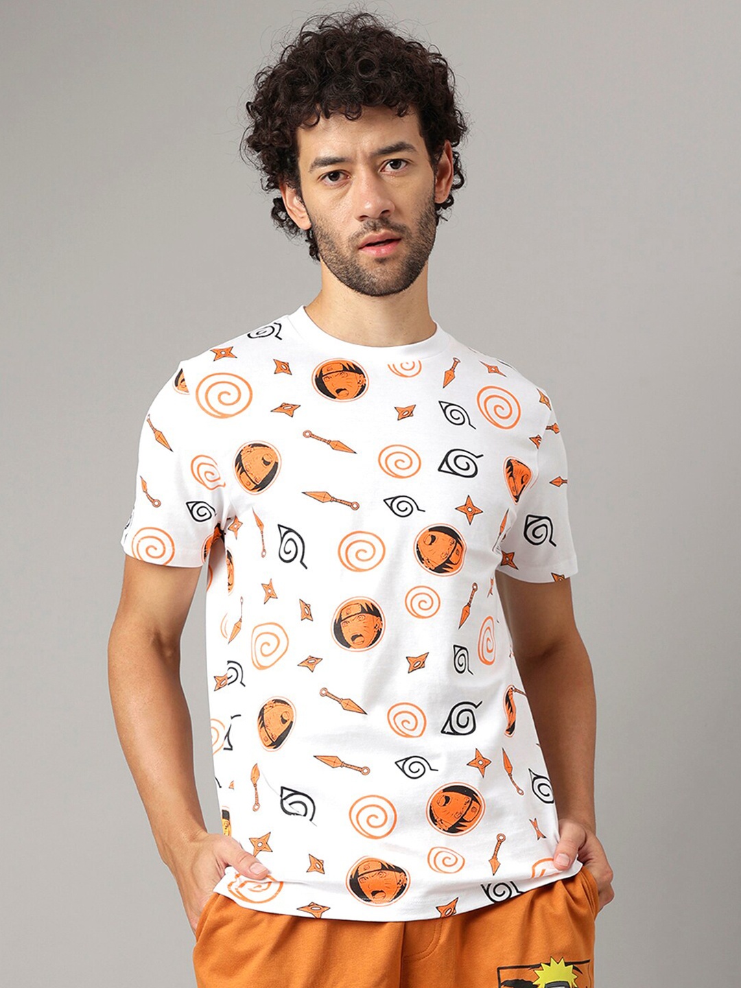 

Free Authority Graphic Naruto Shippuden Printed Pure Cotton T-Shirt, White