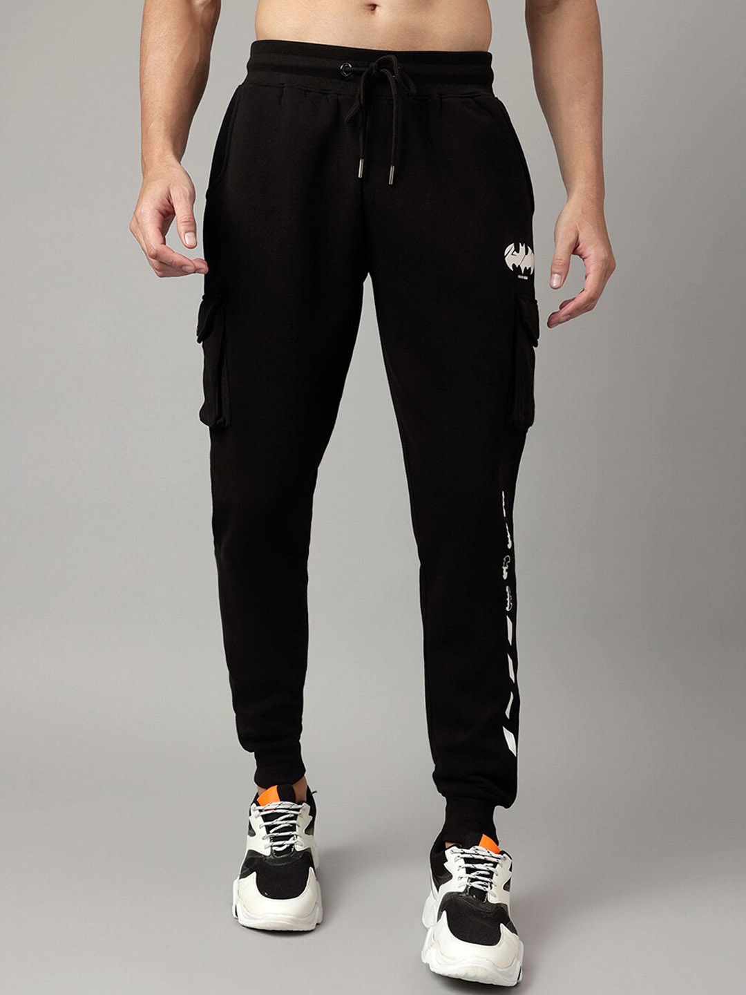 

Free Authority Men Batman Printed Joggers, Black
