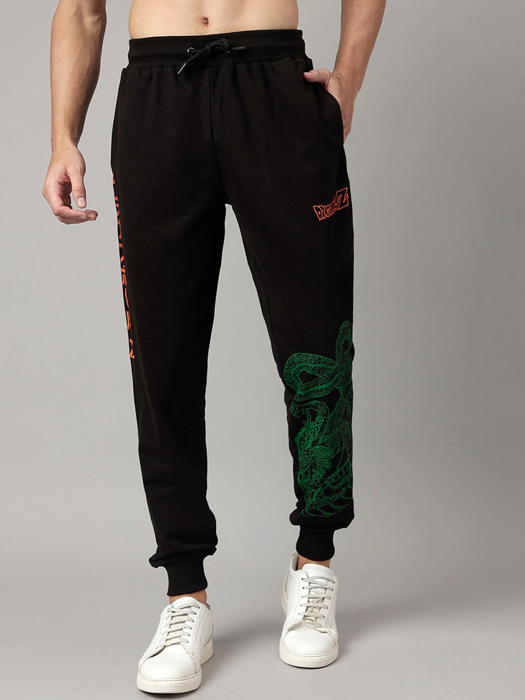 

Free Authority Men Dragon Ball Z Printed Joggers, Black