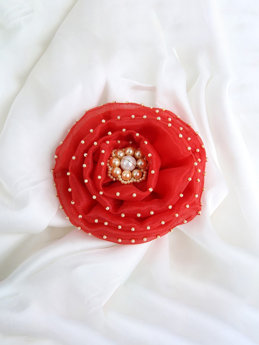 

Choko Girls Embellished Beaded Alligator Hair Clip, Red