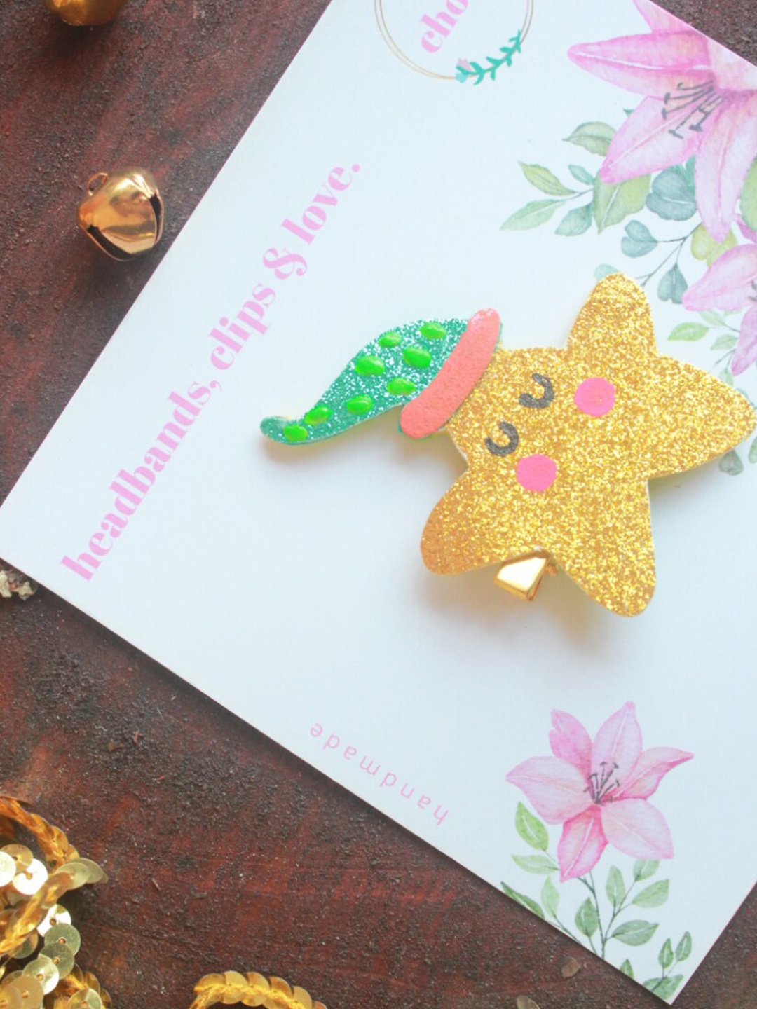 

Choko Girls Embellished Alligator Hair Clip, Gold