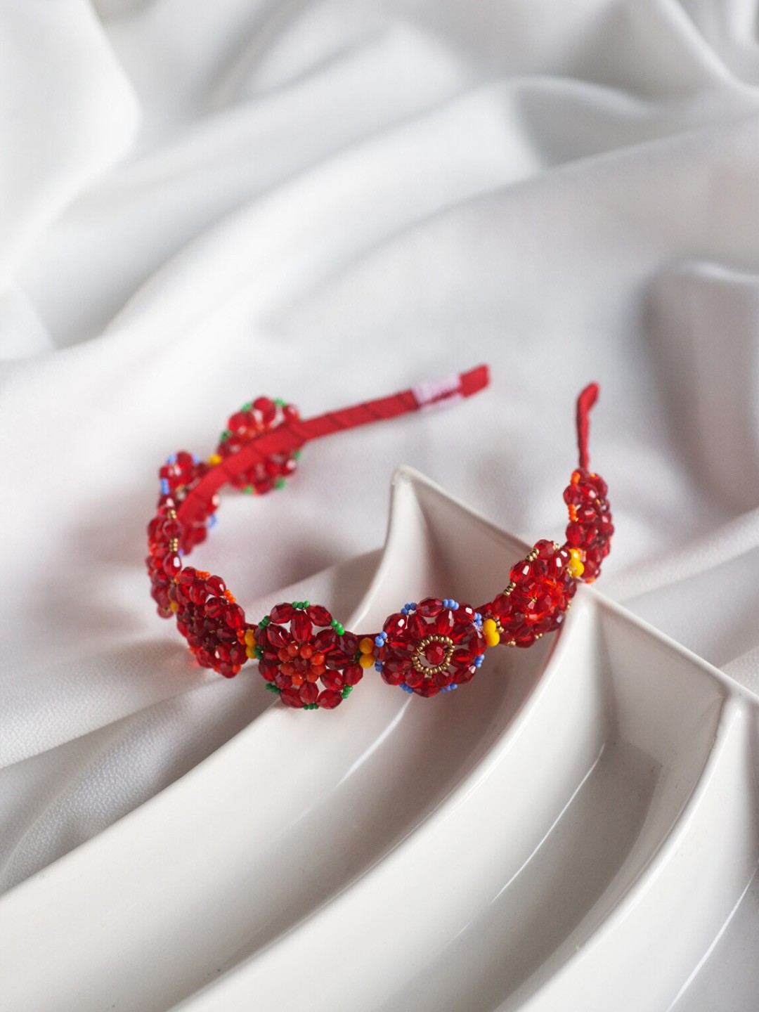 

Choko Girls Beaded Hairband, Red