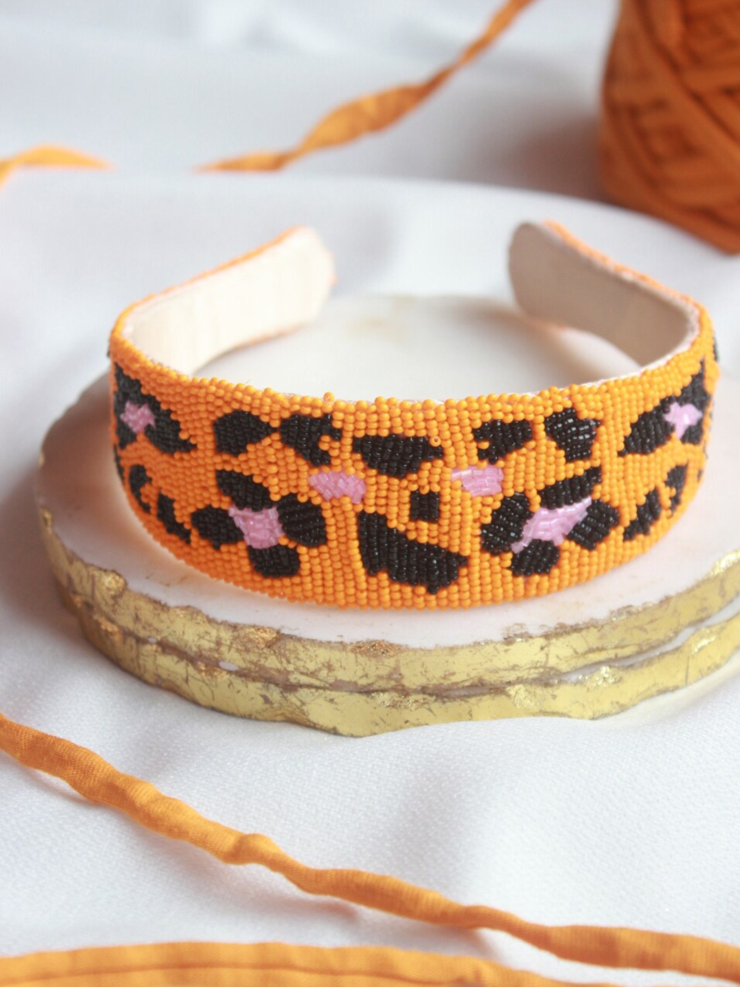 

Choko Girls Beaded Hairband, Orange