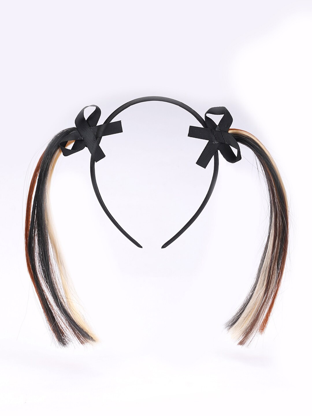 

Choko Girls Ponytail Wig Extension With Bows Hairband, Black
