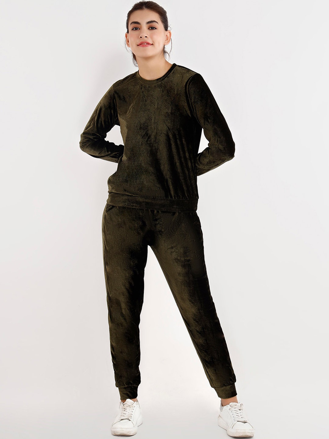 

VISO Round Neck Night suit, Olive