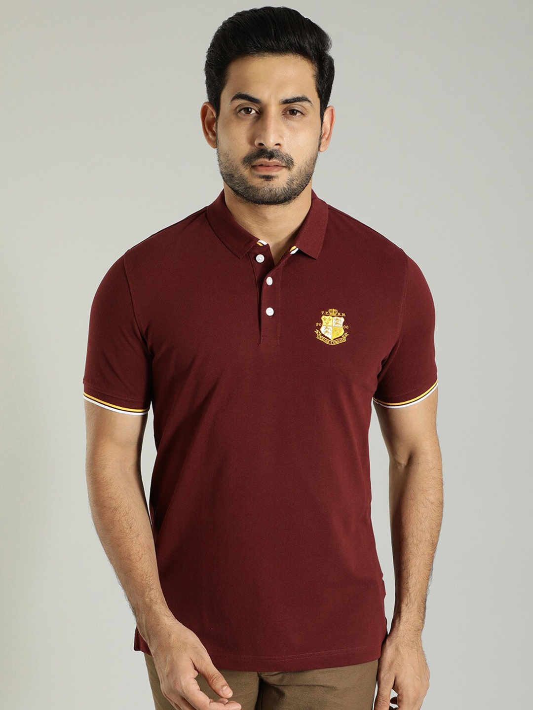 

Indian Terrain Polo Collar Short Sleeves T-shirt, Purple