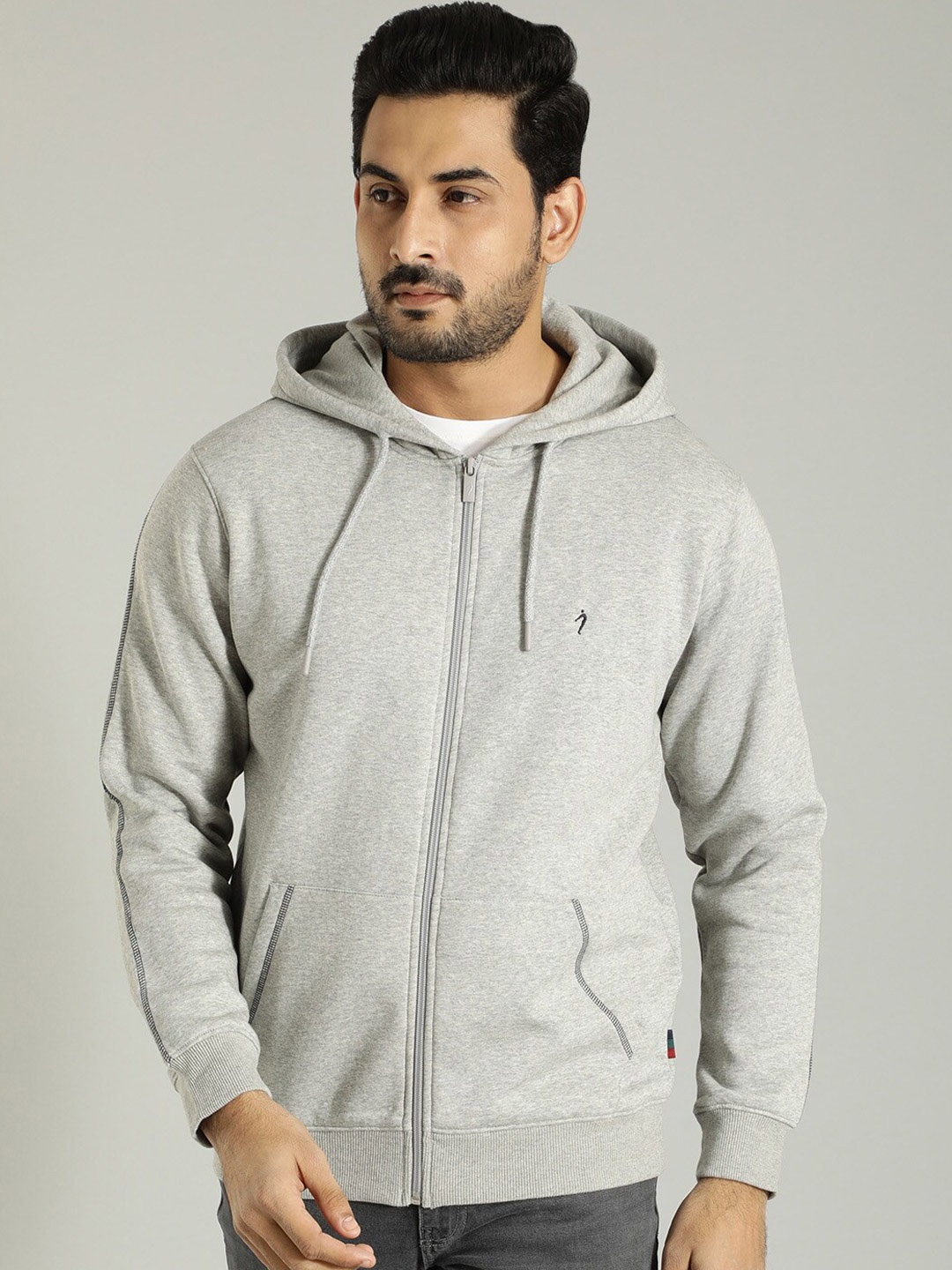 

Indian Terrain Long Sleeves Hooded Sweatshirt, Grey