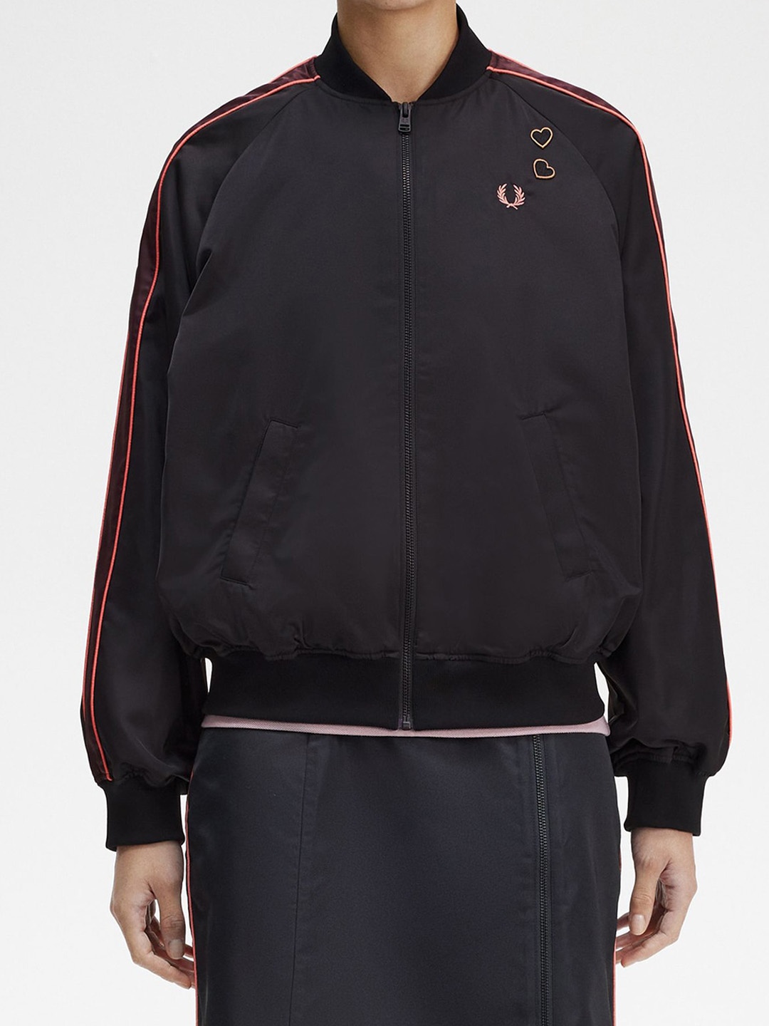 

Fred Perry Mock Collar Bomber Jacket, Black