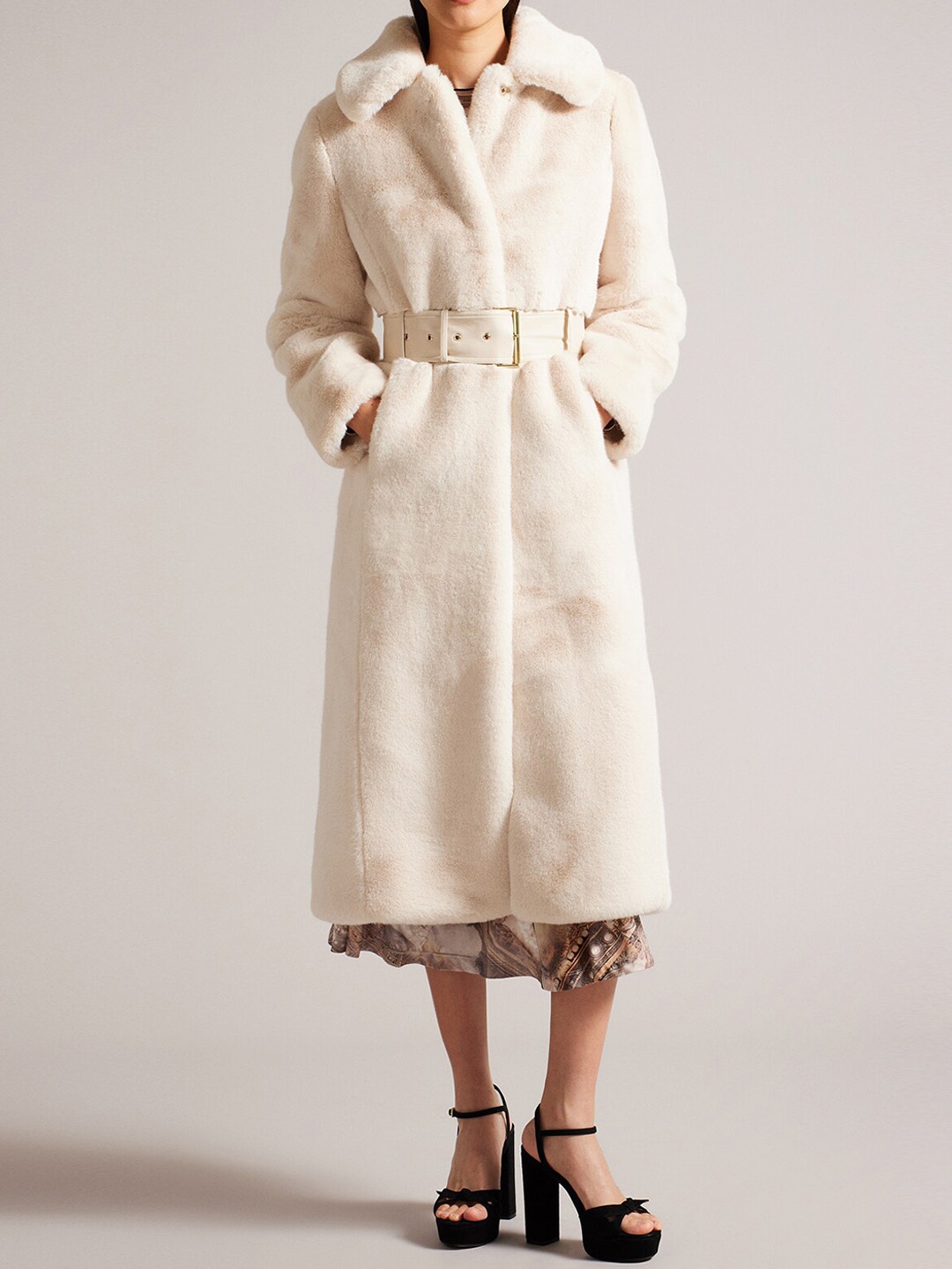 

Ted Baker Longline Open Front Jacket, Cream