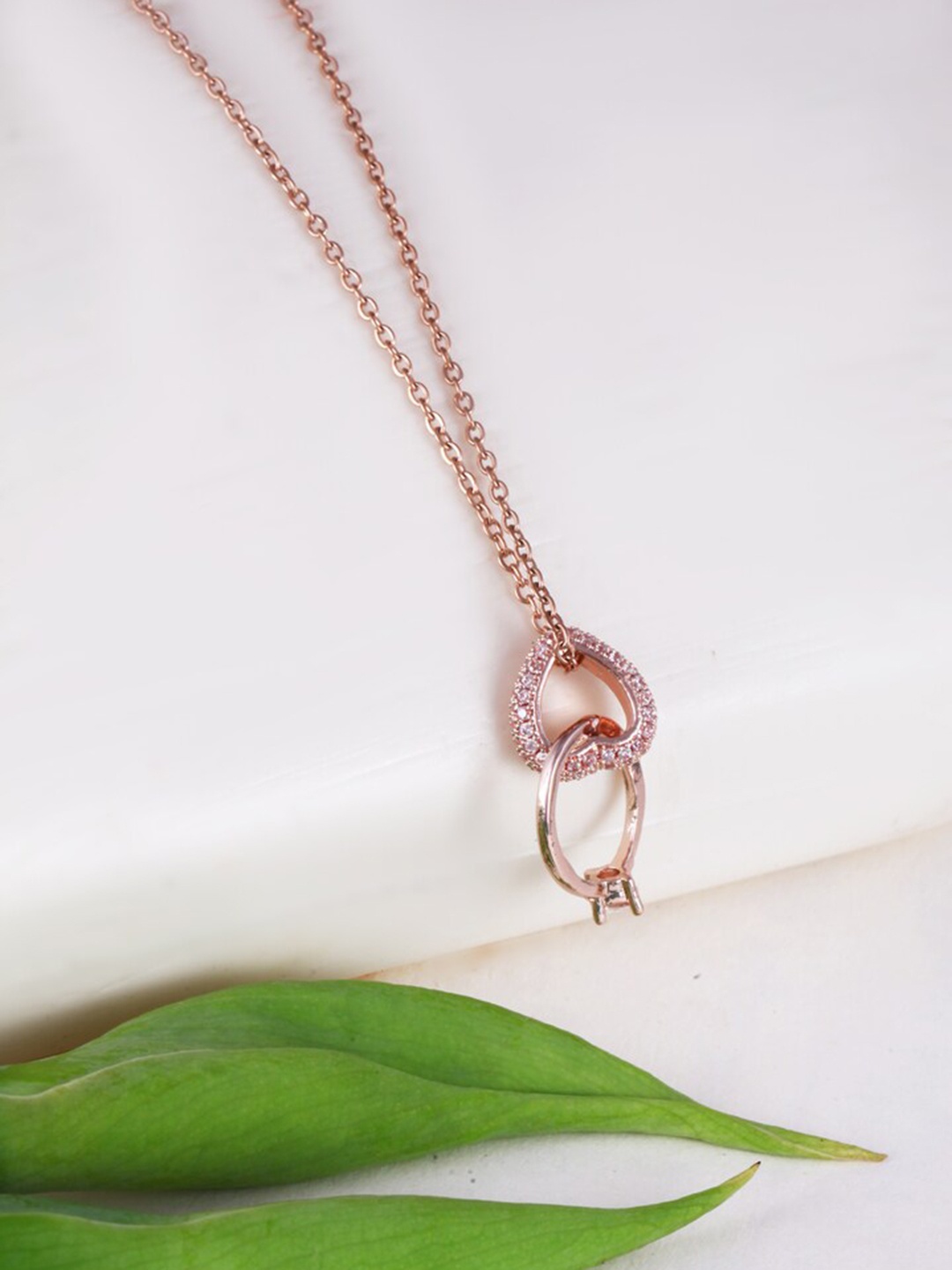 

MEENAZ Rose Gold-Plated Statement Necklace