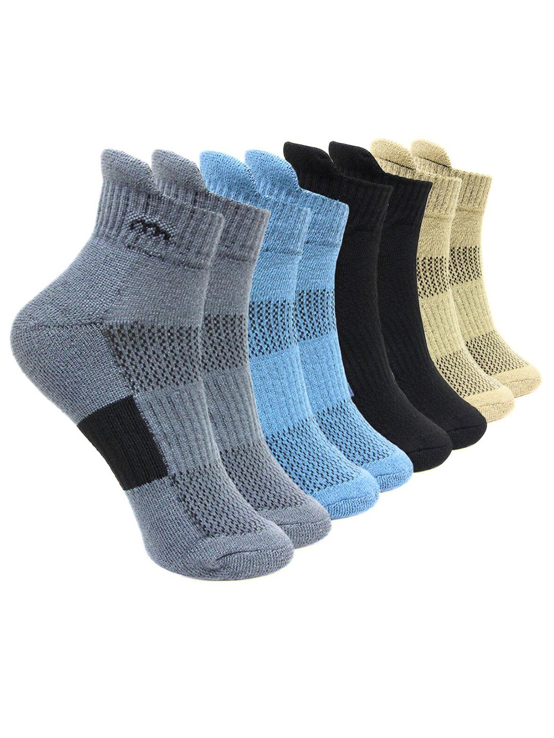 

BAESD Women Pack Of 4 Self-designed Ankle-Length Socks, Beige