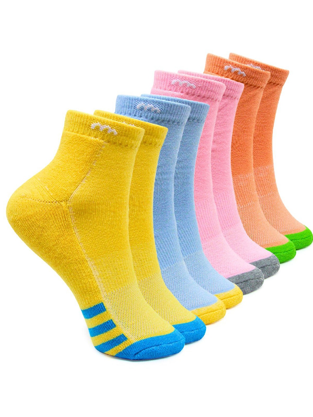 

BAESD Women Pack Of 4 Cotton Ankle-Length Socks, Blue
