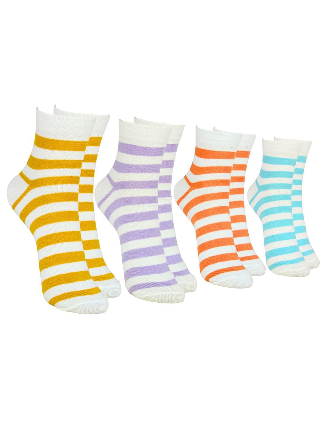 

BAESD Women Pack Of 4 Above Ankle-Length Socks, Orange