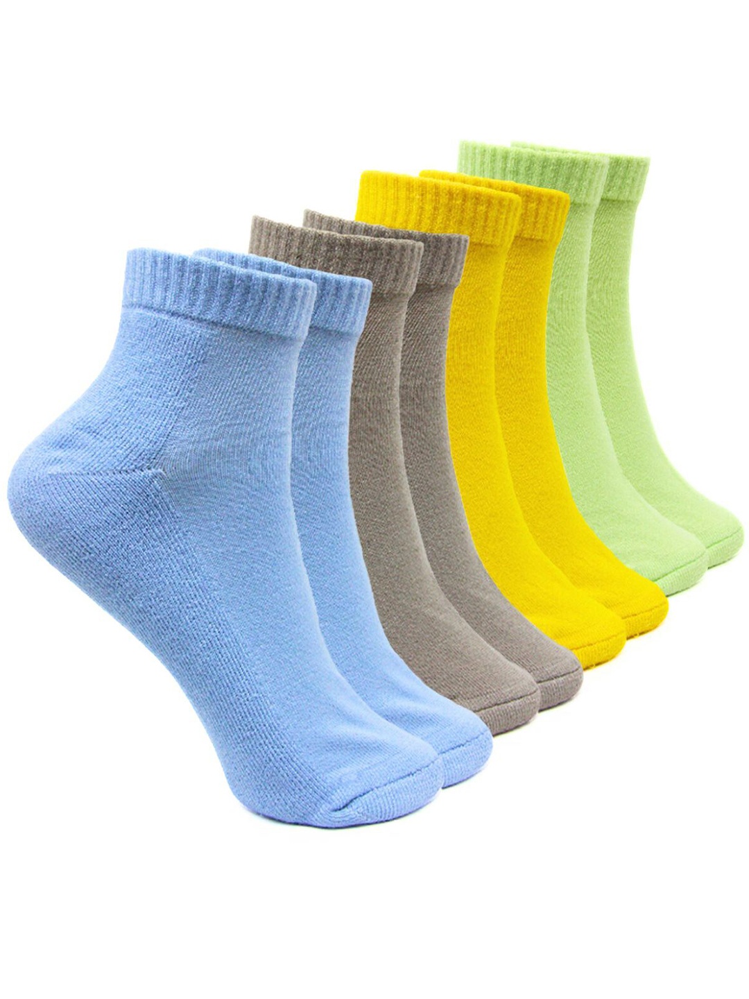 

BAESD Women Pack Of 4 Cotton Ankle-Length Socks, Green