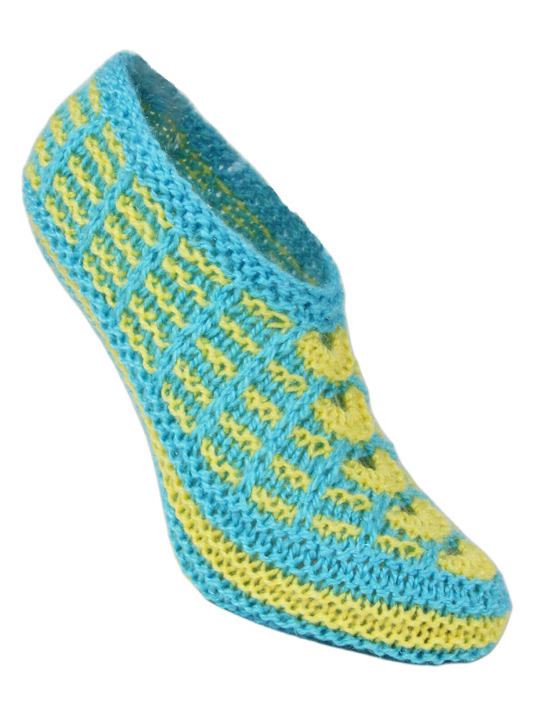 

BAESD Women Self Designed Woolen Ankle Length Socks, Blue